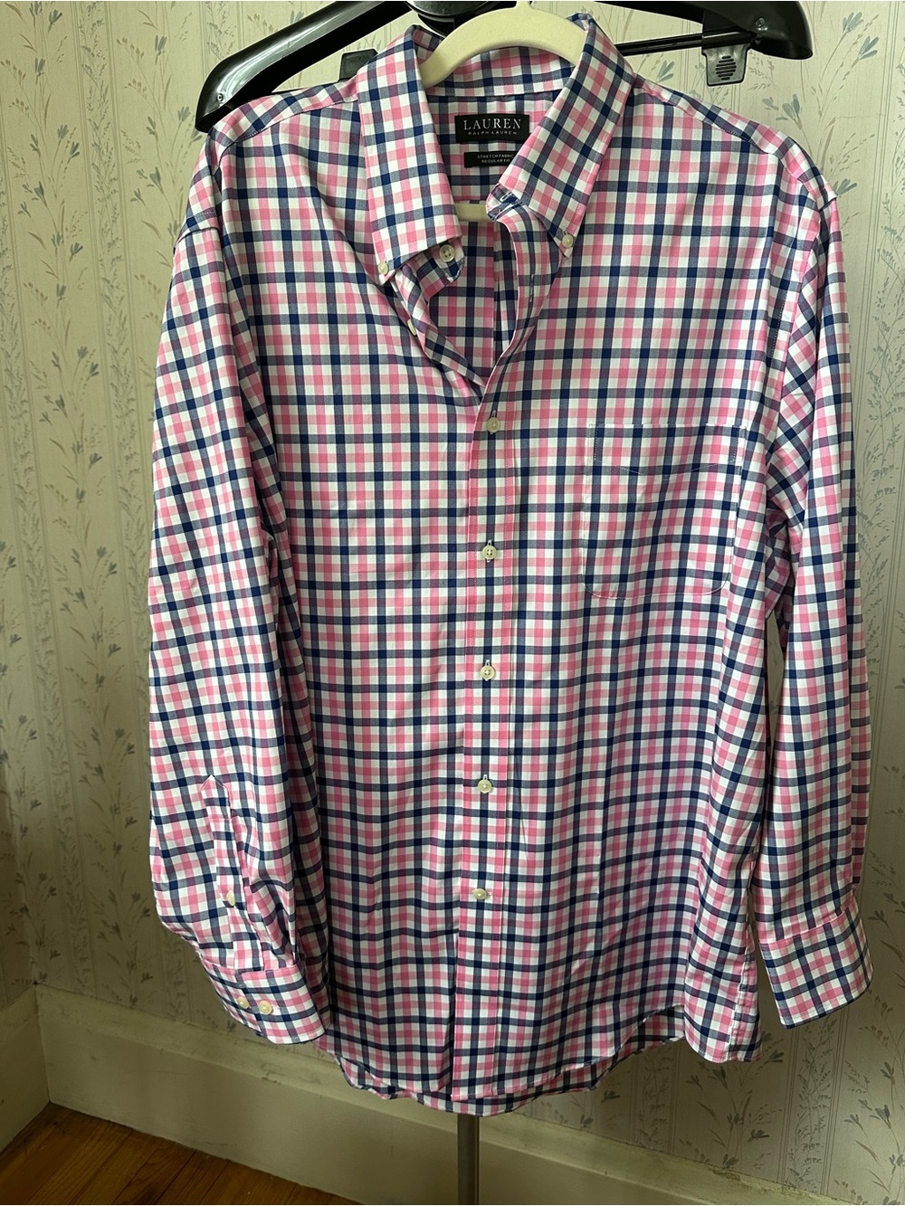 Ralph Lauren Pink and Blue Plaid Button-Down Shirt